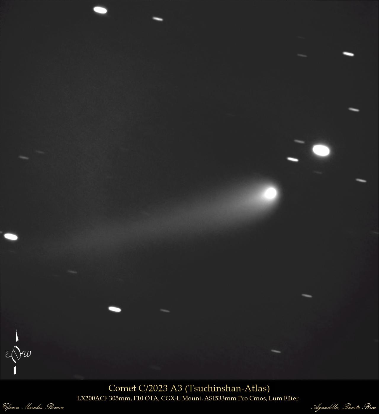 Imagen Cometa C/2023 A3 Orbita por Efraín Morales